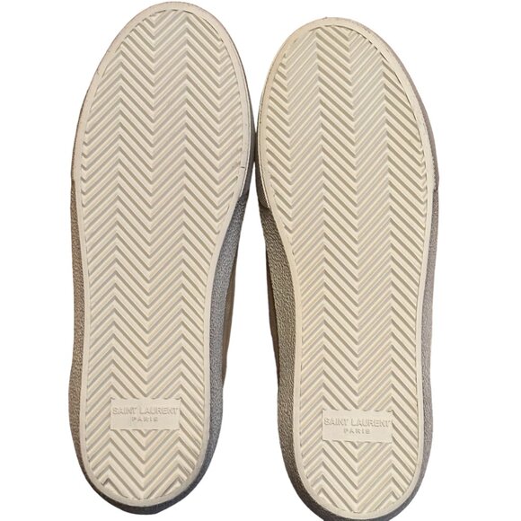 Saint Laurent Authenticated Suede Sneakers, Tan, Size 39.5 EU, 9.5 US - Picture 10 of 14